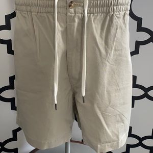 Polo elastic waist khaki shorts